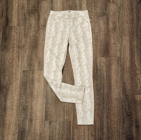 *NWT* Anthropologie Paige Hoxton Ankle Snakeskin Print Skinny Jean - Picture 2 of 6